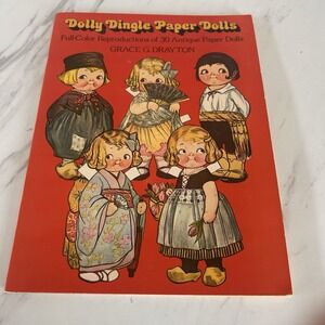 Dolly Dingle Paper Dolls 1978 Full Color Reproductions Antique Uncut Book BxFF
